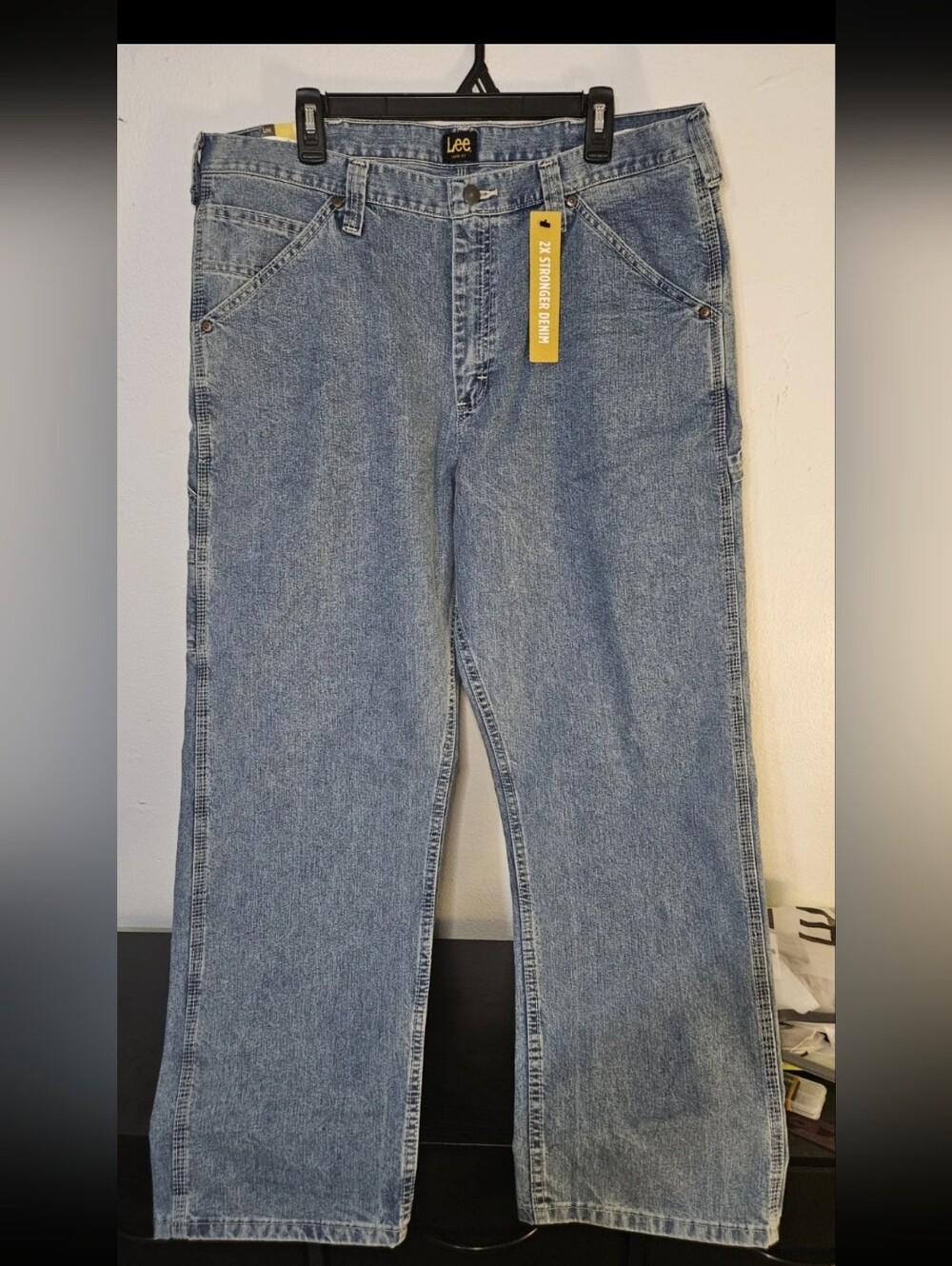 Lee Carpenter Loose Fit Straight Leg Jeans Blue 38x30 Workwear NWT